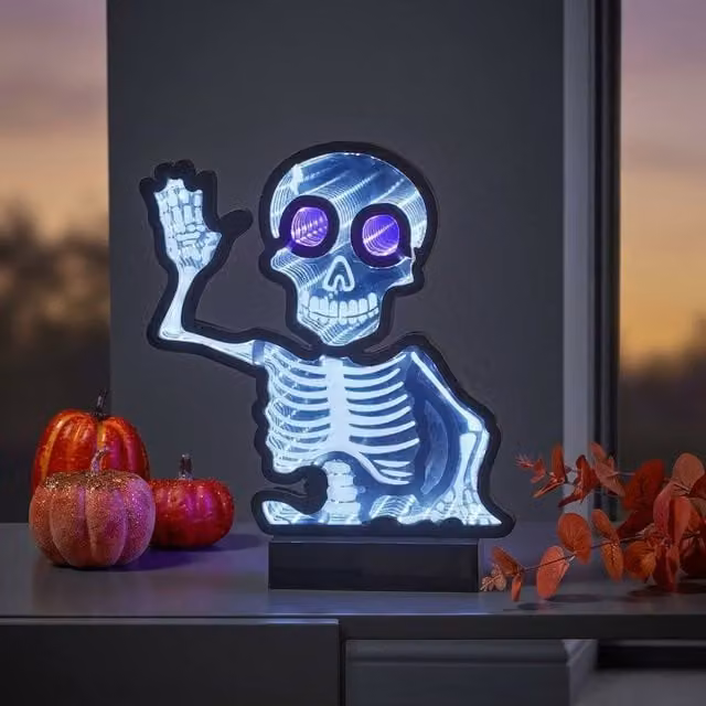 Garden Greatness InfiniBones Infinity Spooky Glass LED Light with Timer and Multicolour Effect
