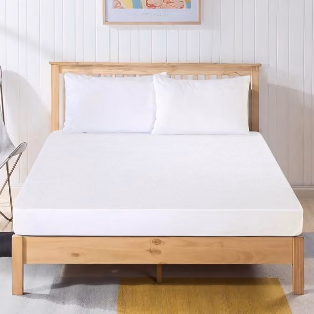 MHG Living White Terry Towelling Waterproof Mattress Protector Topper, King Size, W/D/H: 180 x 200 x 30 cm