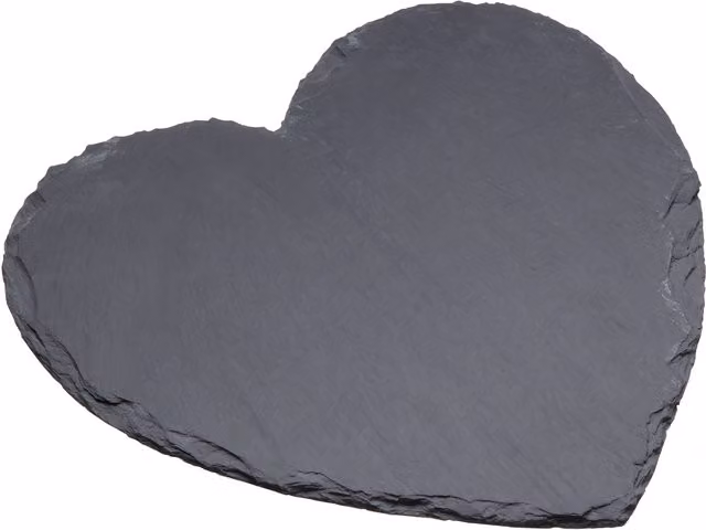 Artesa Slate Heart Shaped Serving Platter in Grey, 25 cm – 1