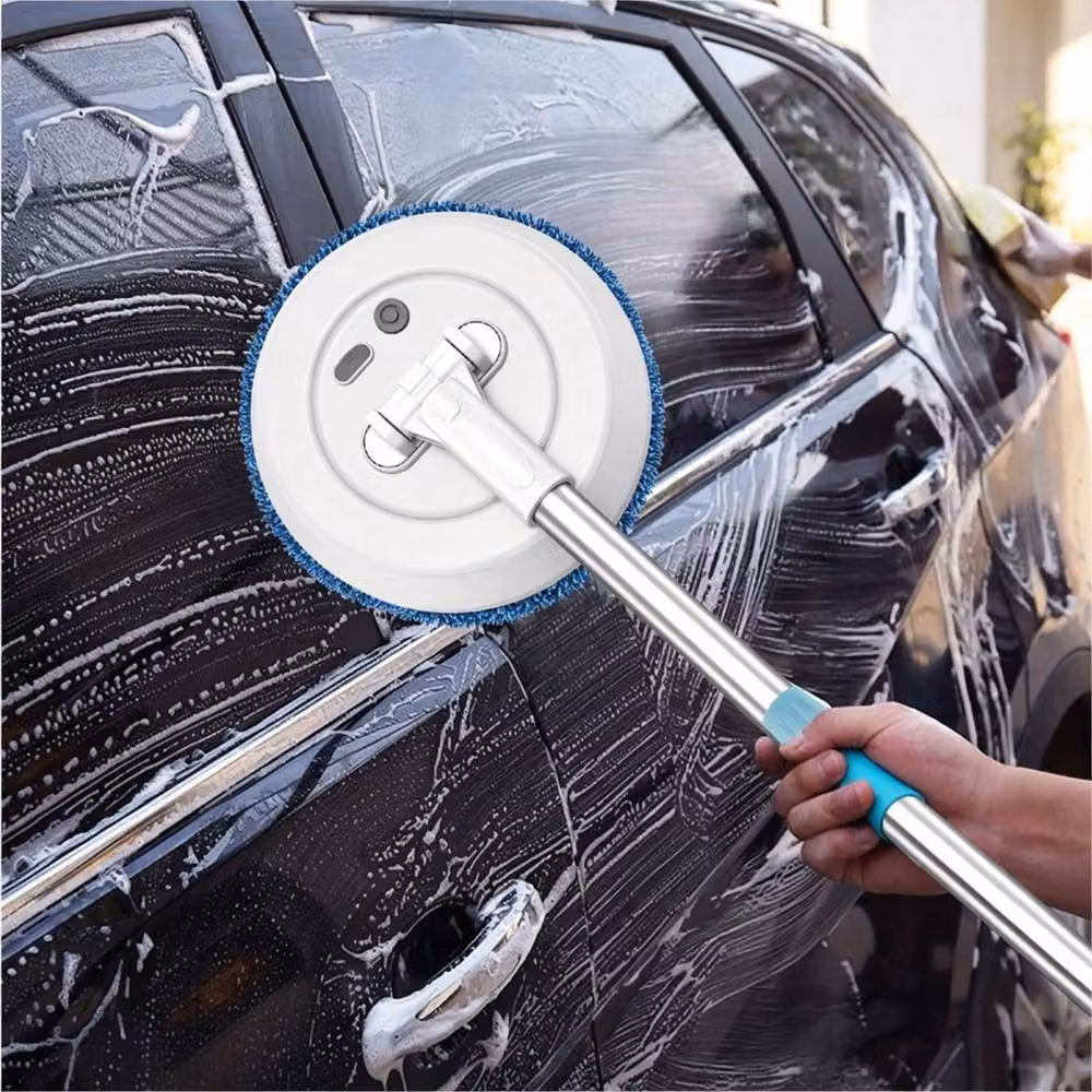 Kelvenix Cordless Rechargeable Electric Spin Mop in White with Extension Pole – 3