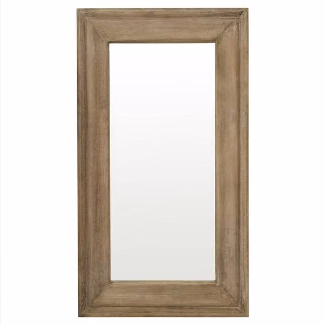 Lemon Pavilion Copgrove Collection Rectangular Wall Mirror in Brown, W: 100 cm, H: 200 cm