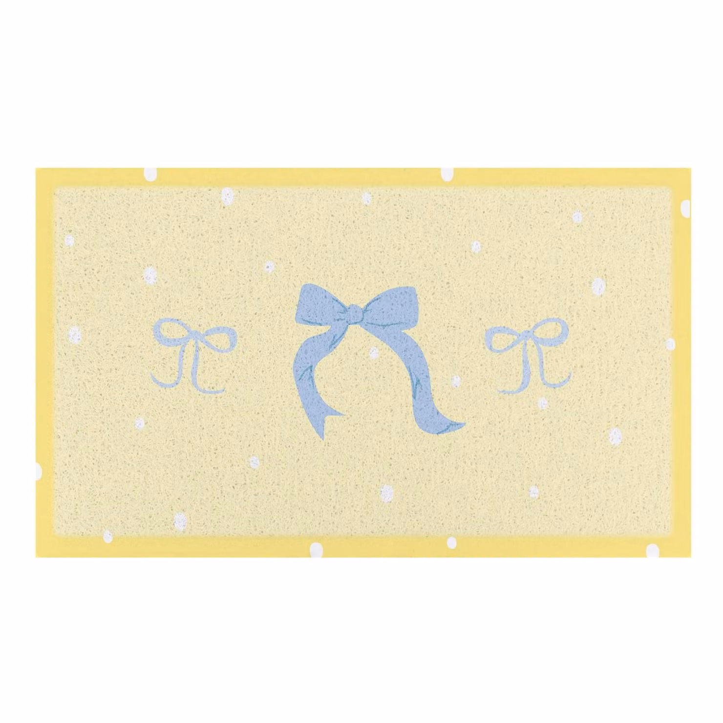 Artsy Mats Butter Yellow Bow Indoor Outdoor Doormat, W: 70 cm, D: 40 cm – 2