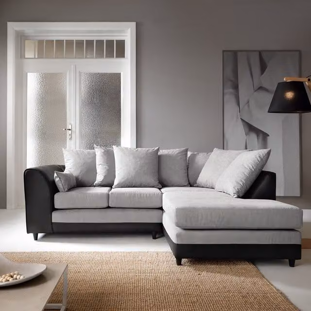 Abakus Direct Dylan Right-Hand Corner Sofa in Light Grey