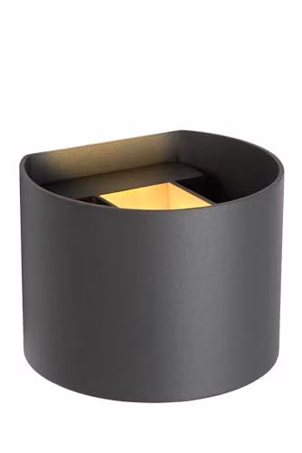 Lucide XIO Dimmable Up and Down LED Wall Light in Grey with Adjustable Beam Angle and Warm White Light