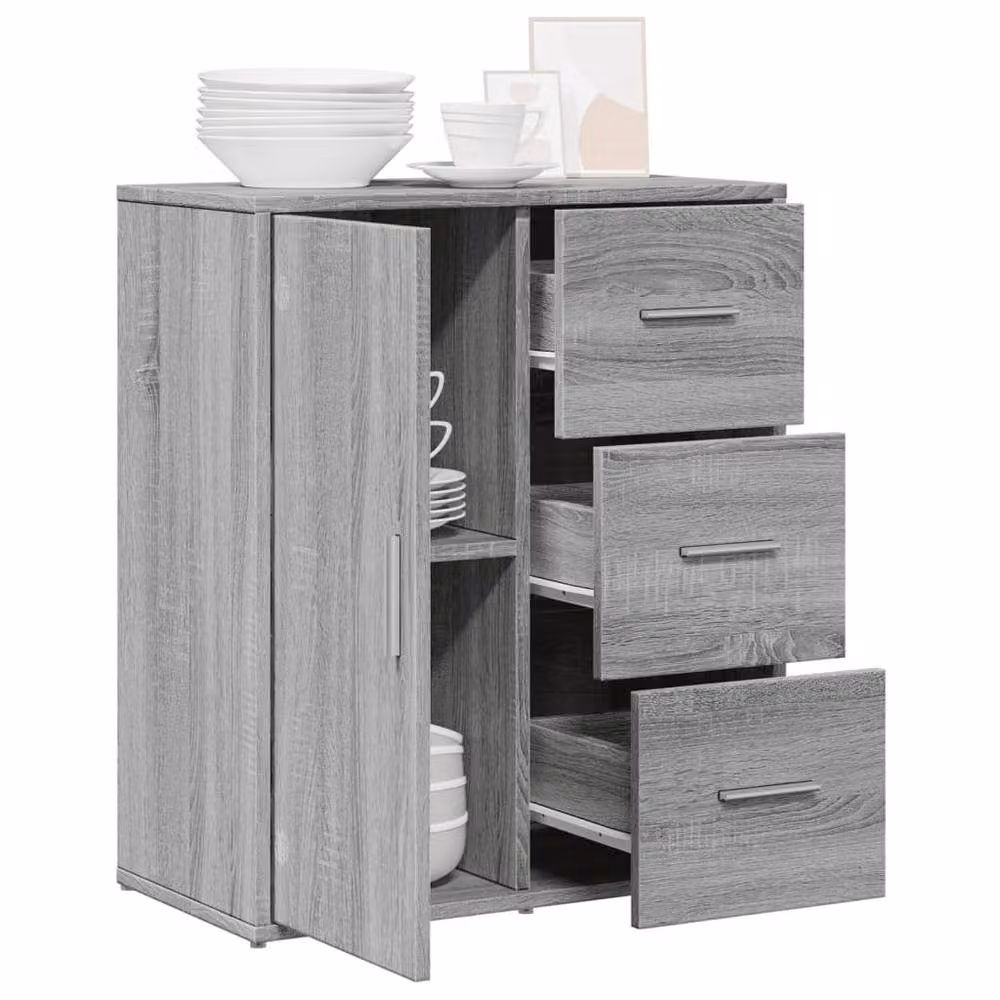 Berkfield Home Modern Grey Sonoma Sideboard W: 60 cm, D: 31 cm, H: 70 cm – 2