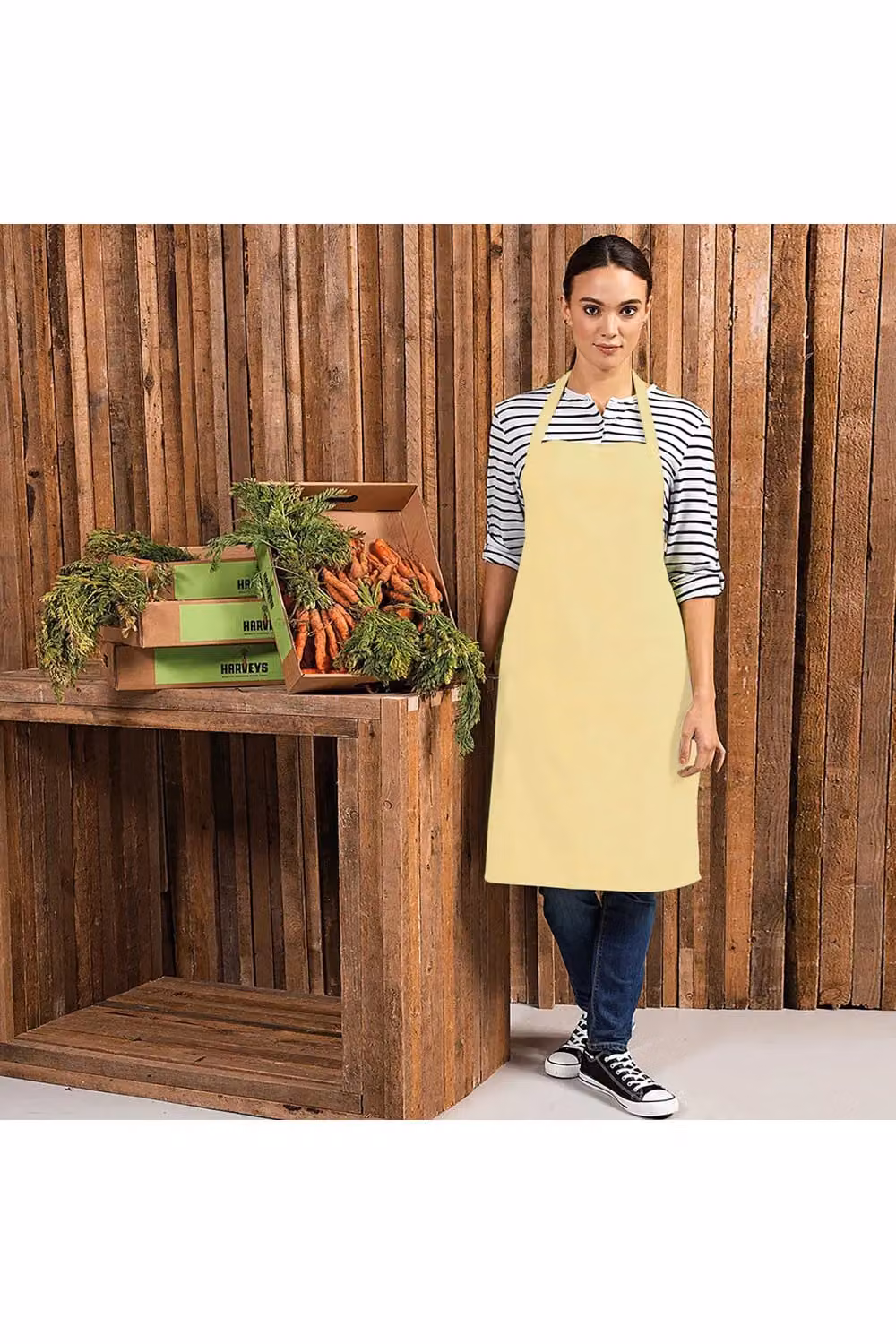 Premier Colours Yellow Poly-Cotton Bib Apron for Professionals – 2