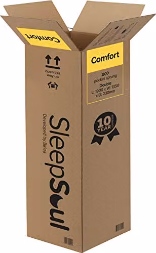SleepSoul Hybrid Comfort Mattress in White, H x W x D: 23 x 135 x 190 cm – 3