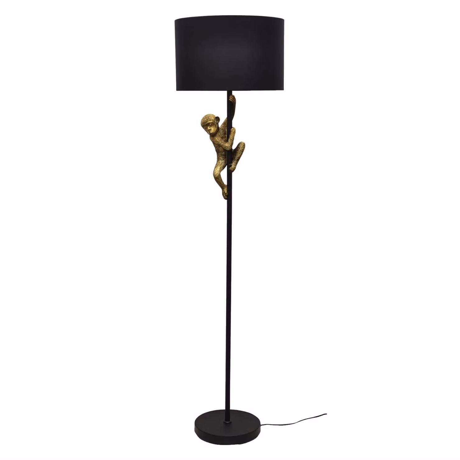 First Choice Lighting Norman Monkey Floor Lamp in Black and Gold/Brass – 2