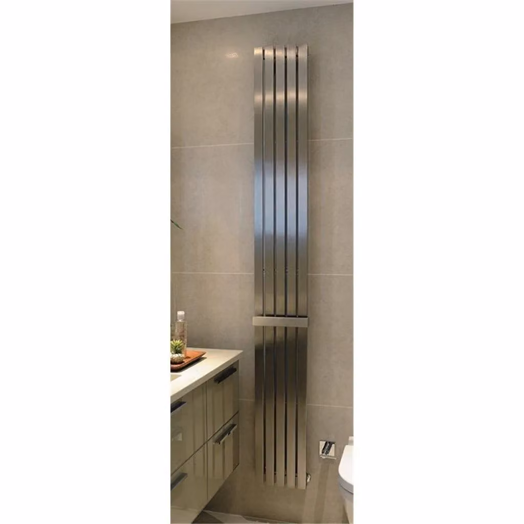 Clifton Vertical Bathroom Flat Radiator in Silver, H 180 cm x W 34 cm – 2