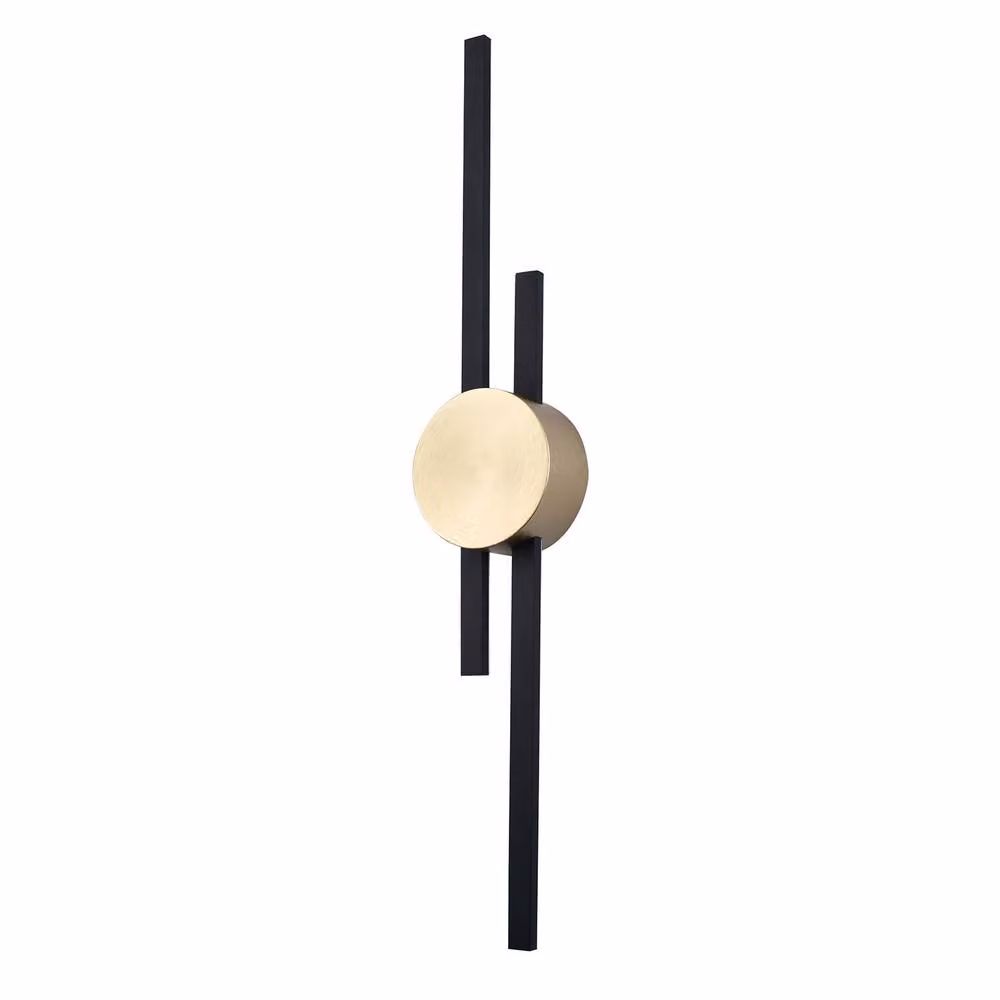 Happy Homewares Modern Ring Design LED Wall Light Fitting in Gold and Black – 2