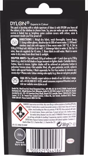 DYLON Hand Fabric Dye Sachet, Smoke Grey, 50 g – 2
