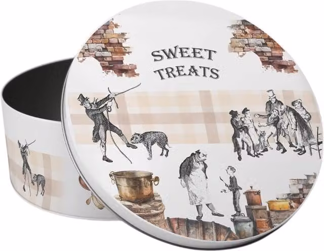 Purely Home Round Cake Tin, Multicoloured and White