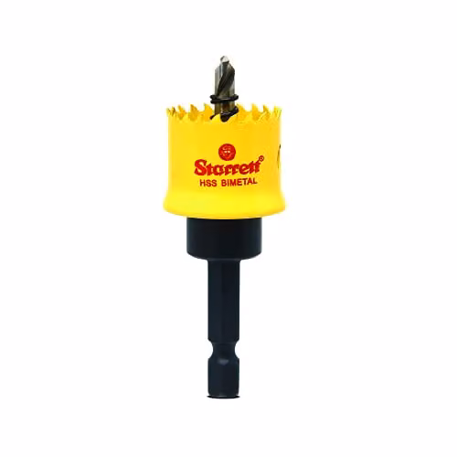 Starrett Bimetal Smooth Cutting Hole Saw, 22mm, Yellow and Silver – 1