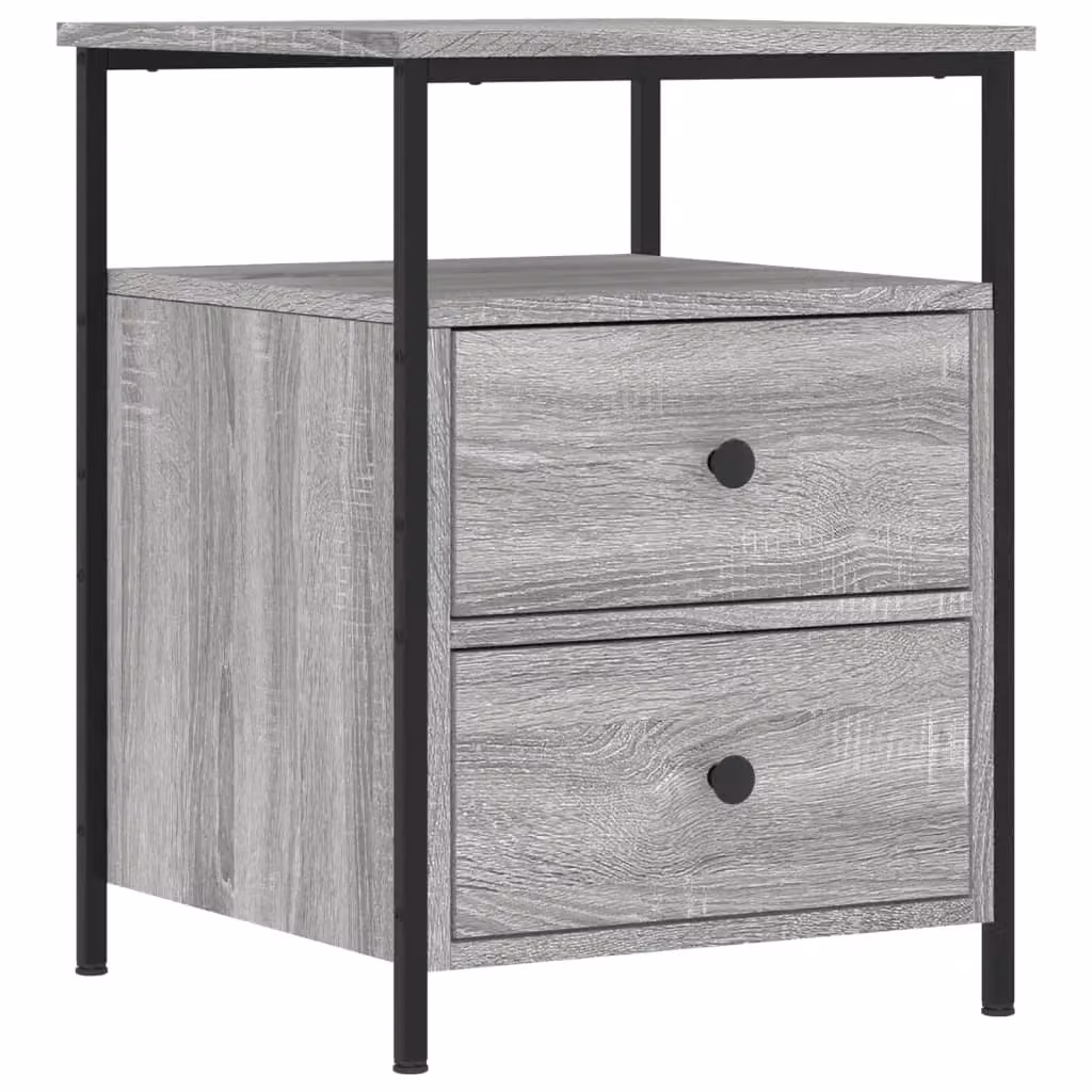 Berkfield Home Set of 2 Grey Sonoma Bedside Cabinets, W/D/H: 44 x 45 x 60 cm – 2