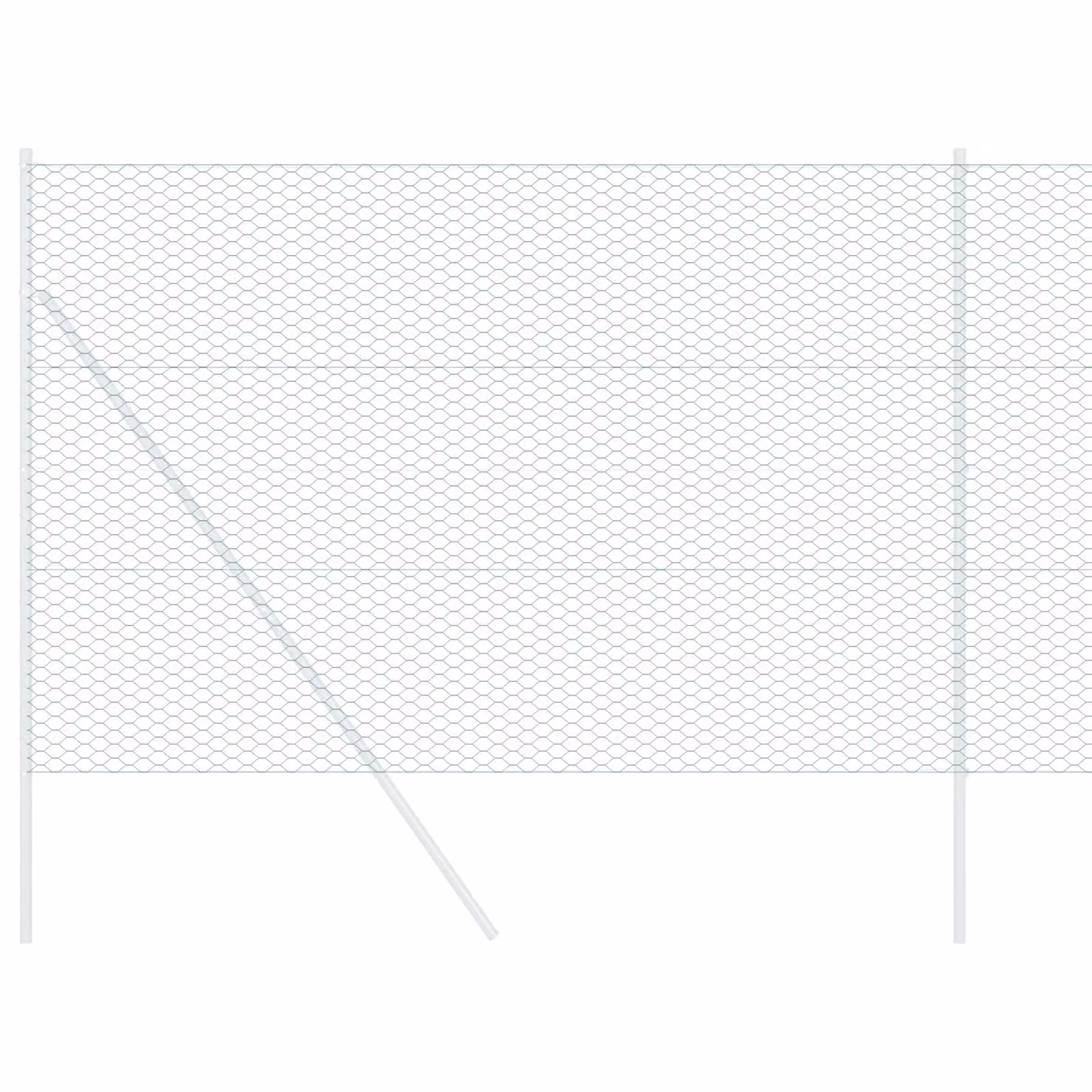 Berkfield Home Green PVC-Coated Hexagon Steel Fence, H: 1.6 m x W: 10 m – 2
