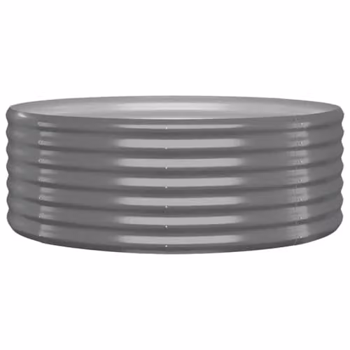 vidaXL Grey Galvanised Steel Garden Raised Bed W/D/H: 100 x 100 x 36 cm – 1