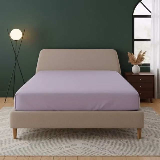 Snug City Super King Flannelette Fitted Sheet in Lilac, Extra Deep 40 cm, Soft Brushed Cotton – 1