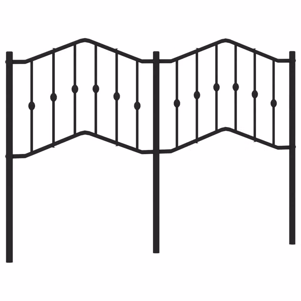 Berkfield Home Metal Headboard in Black, Width: 150 cm – 2
