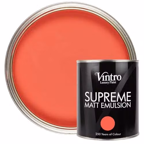 Vintro Luxury Matt Emulsion Multi Surface Paint in Coral Red Medusa, 1L