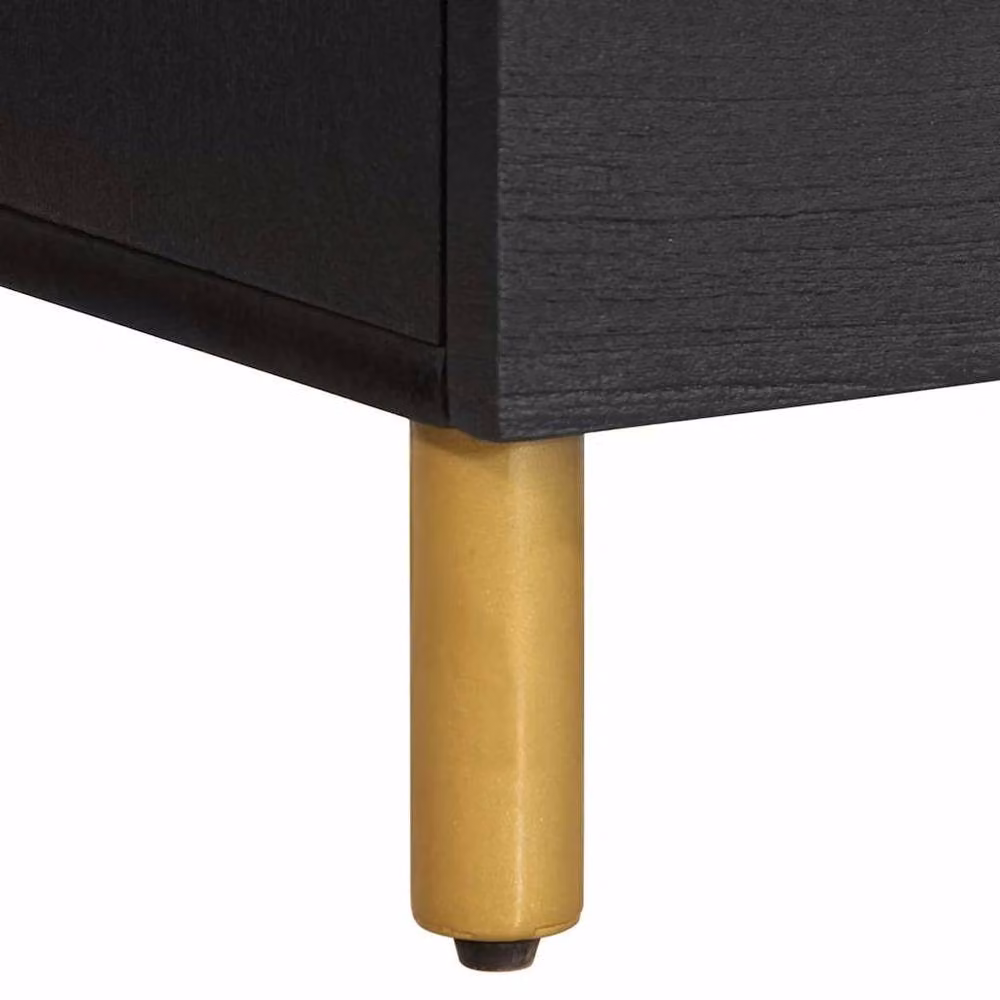Berkfield Home Classic Bedside Cabinet in Black, W/D/H: 40 x 33 x 46 cm – 6