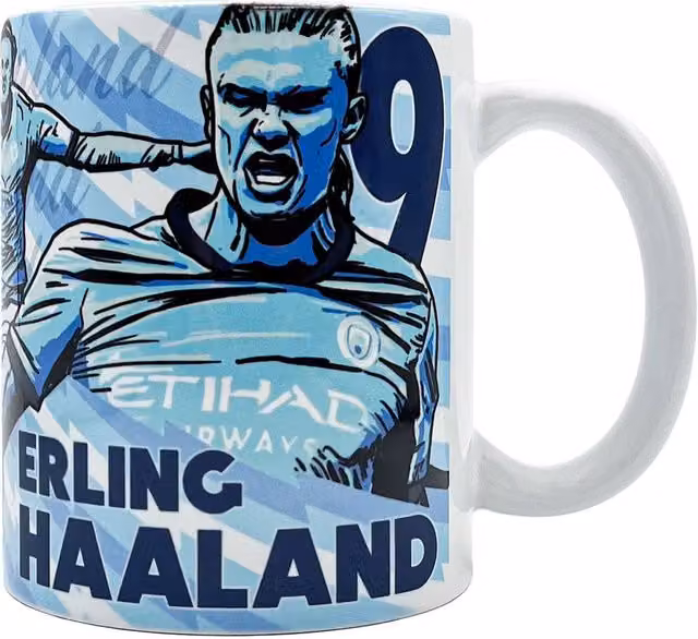 Fan Originals Manchester City Erling Haaland Ceramic Mug, Blue, 325 ml – 3