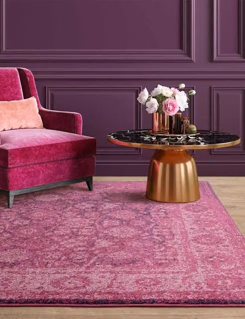 Asiatic Muse Heritage Oriental Woven Rug in Purple Mix