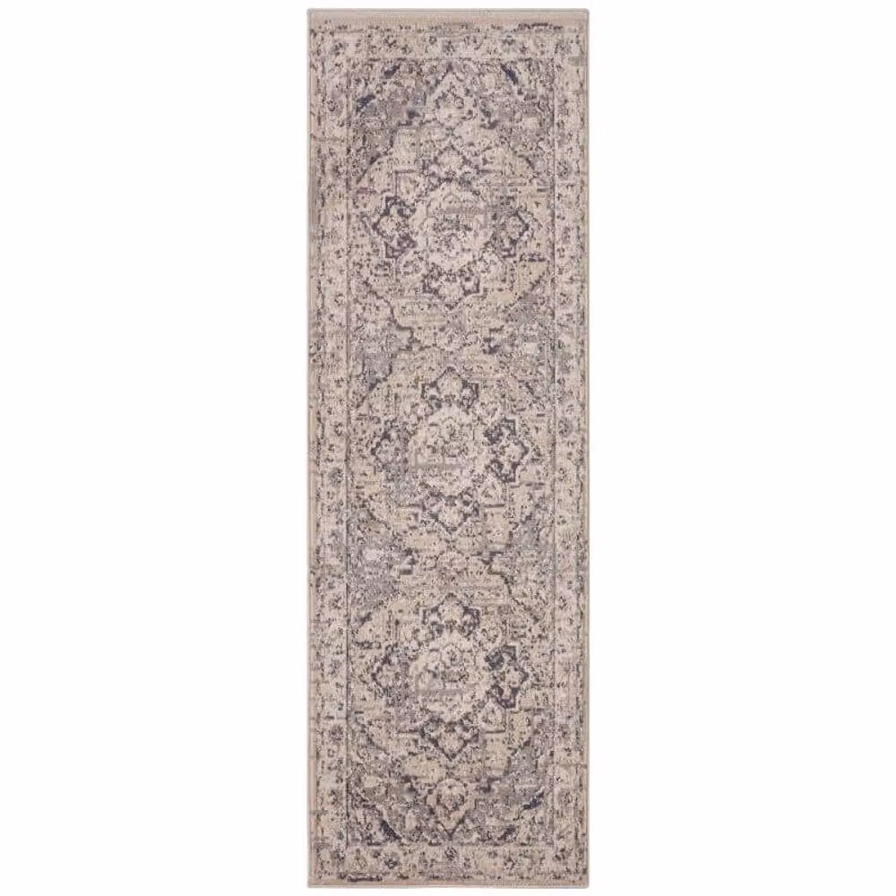 THE RUGS Terrain Designer Medallion Shortpile Polypropylene Rug in Beige, W: 280 cm, D: 200 cm – 2