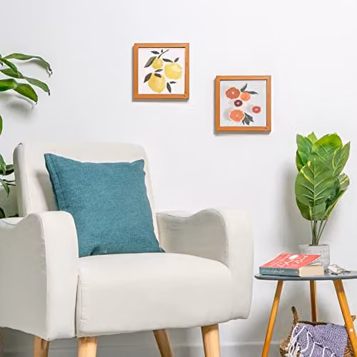 Nicola Spring 3D Shadow Box Photo Frames, Pack of 2, Brown, 20.32 x 20.32 cm – 2