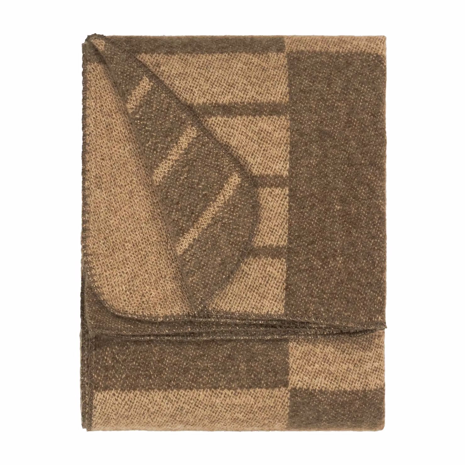 Yard Harlech Woven Reversible Geometric Throw in Brown, W: 130 cm, L: 180 cm – 2