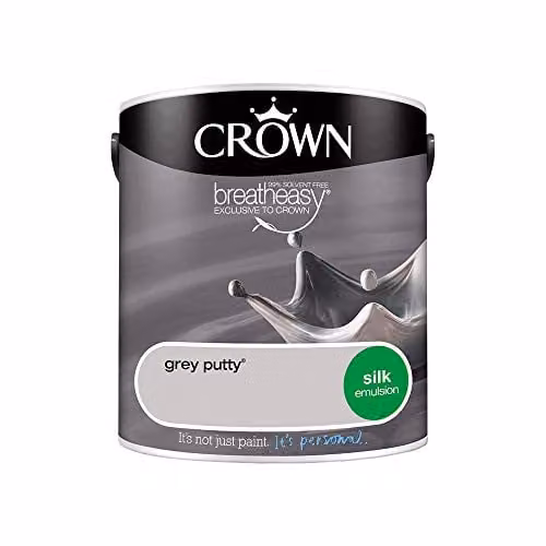 Crown Core Emulsion Silk Grey Putty Water Based Dispersion, 2.5 l