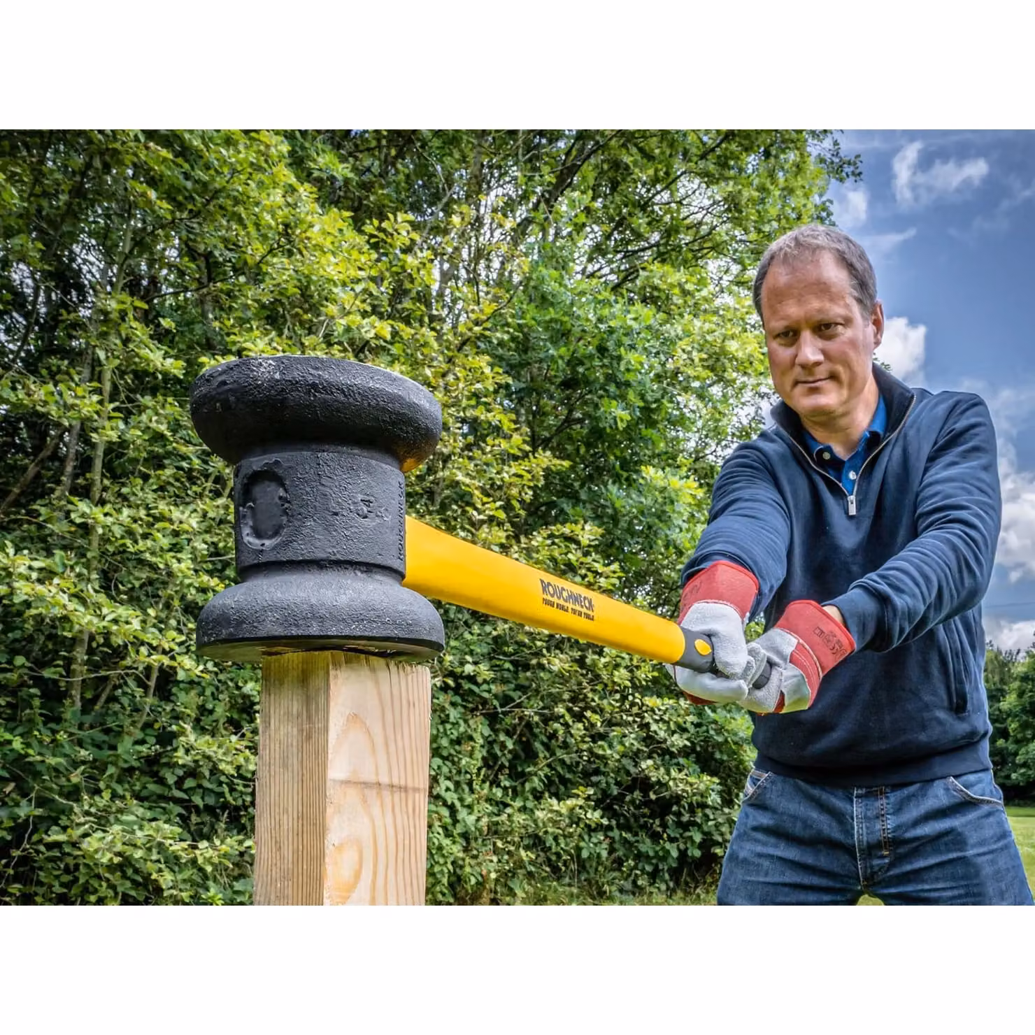 Roughneck Fencing Maul with Fibreglass and Plastic Handle in Yellow and Multicolour – 2