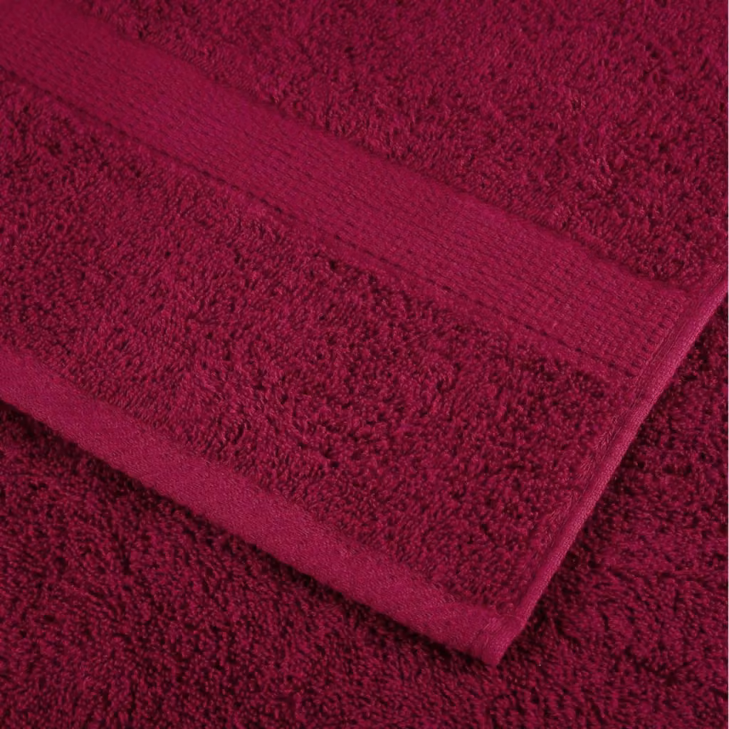 Berkfield Home SOLUND 8 Piece Premium Red Cotton Terry Towel Set, 600 gsm – 5