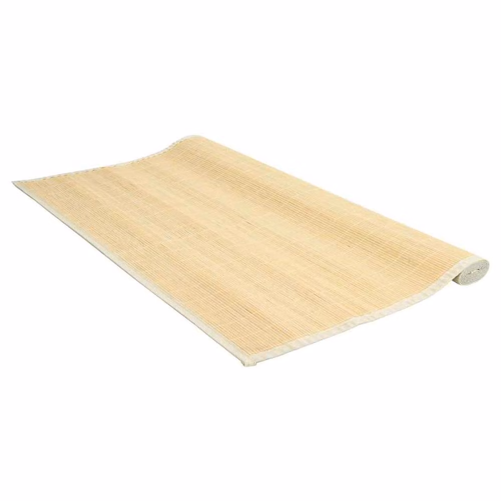 Berkfield Home Round Bamboo Rug in Sand and Beige, Diameter: 100 cm – 2