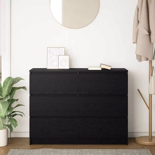 Berkfield Home Black Oak Sideboard, W/D/H: 100 x 35 x 76 cm