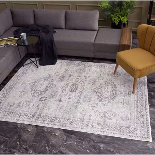 The Rugs Grey Nomad Design Oriental Boho Area Rug, W: 160 cm, D: 230 cm