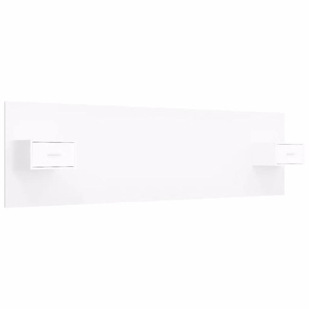 Berkfield Home White Engineered Wood Bed Headboard with Cabinets – 2
