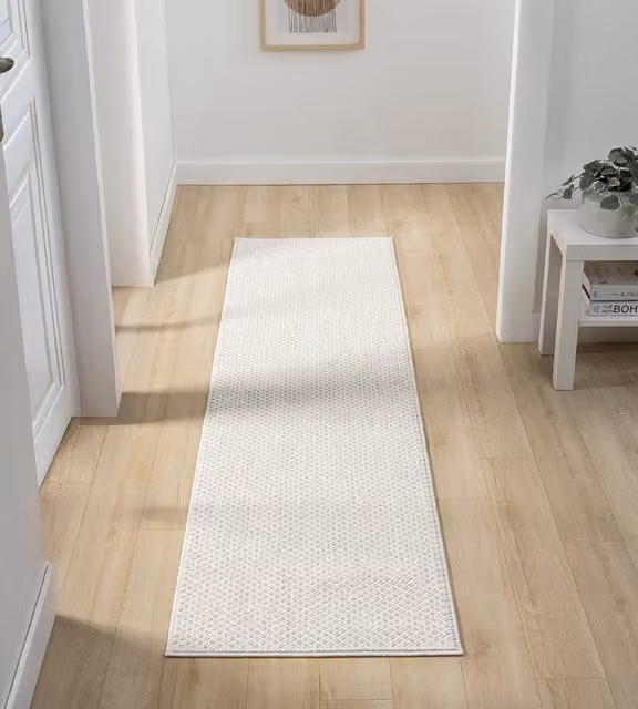 Desire Rugs Avior Washable Mottle Living Room Area Rug in White, W: 220 cm