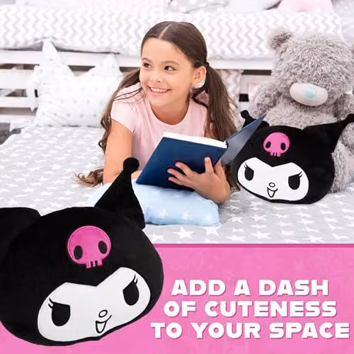 Get Trend Sanrio Kuromi 3D Plush Cushion, Black – 7