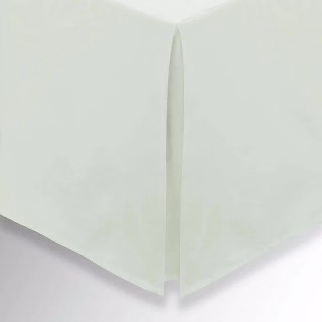 Helena Springfield 50/50 Double Valance in Soft Green Percale Cotton and Polyester