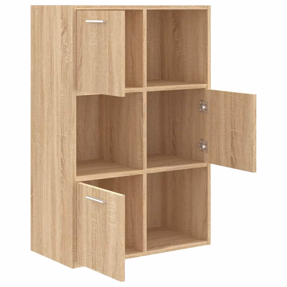Berkfield Home Storage Cabinet in Sonoma Oak, Light Tan, W/D/H: 60 x 29.5 x 90 cm – 2