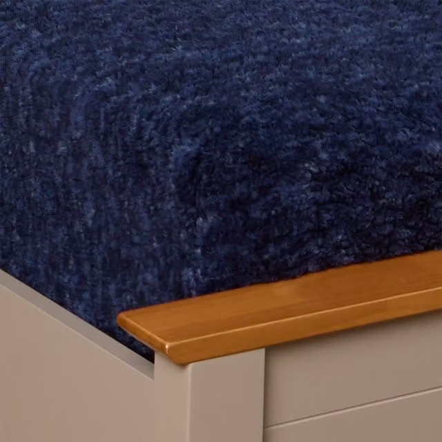 OHS Teddy Marl Deep Fitted Bed Sheet in Blue, 180 x 200 cm
