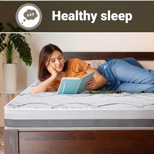 The White Stone Antibacterial Comfort Foam Mattress in White, H 20 cm, W 140 cm, D 210 cm – 6