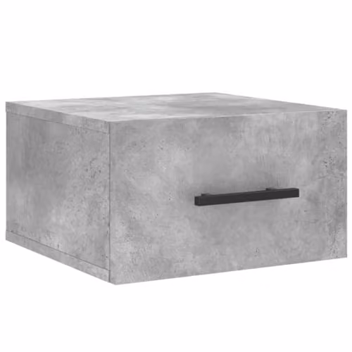 vidaXL Wall-mounted Bedside Cabinet in Concrete Grey, W/D/H: 35 x 35 x 20 cm