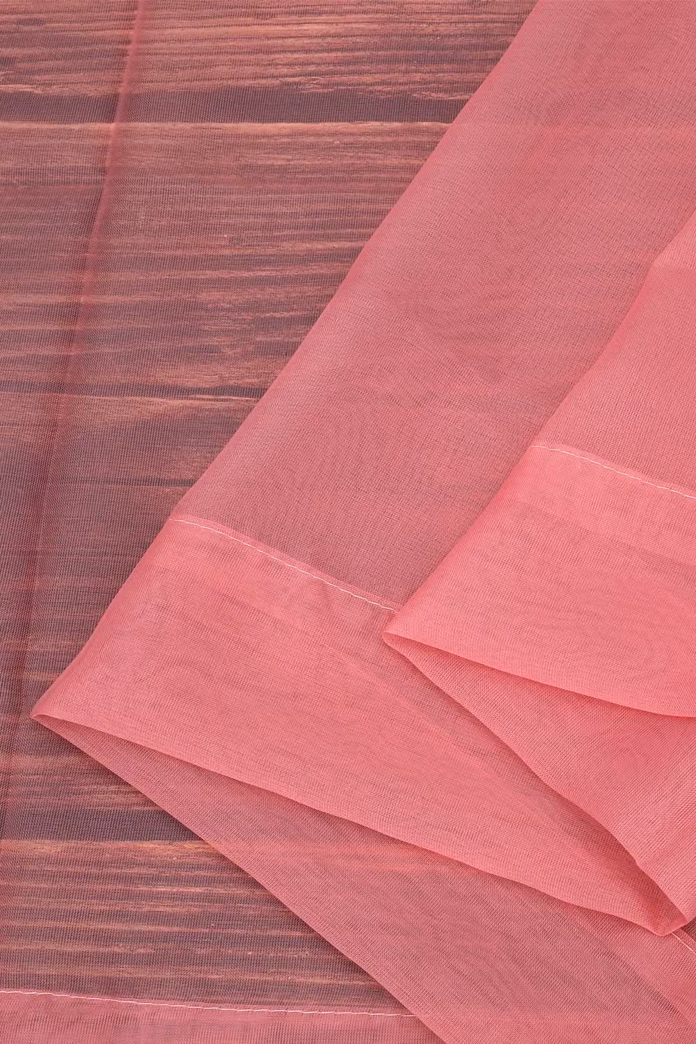 Neel Blue Semi-Transparent Voile Curtain Pair in Blue and Pink, 2 Panels, Width: 142 cm, Drop: 137 cm – 3