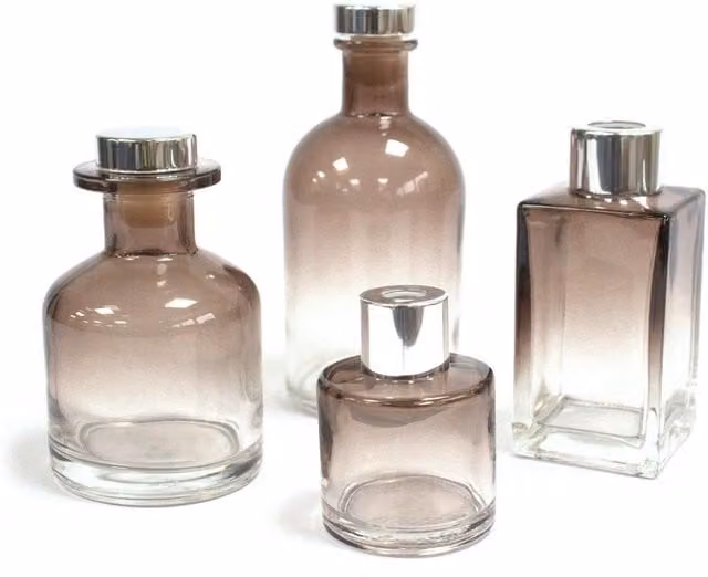 KDMK Antique Glass Reed Diffuser Bottle, Brown Tabletop Design