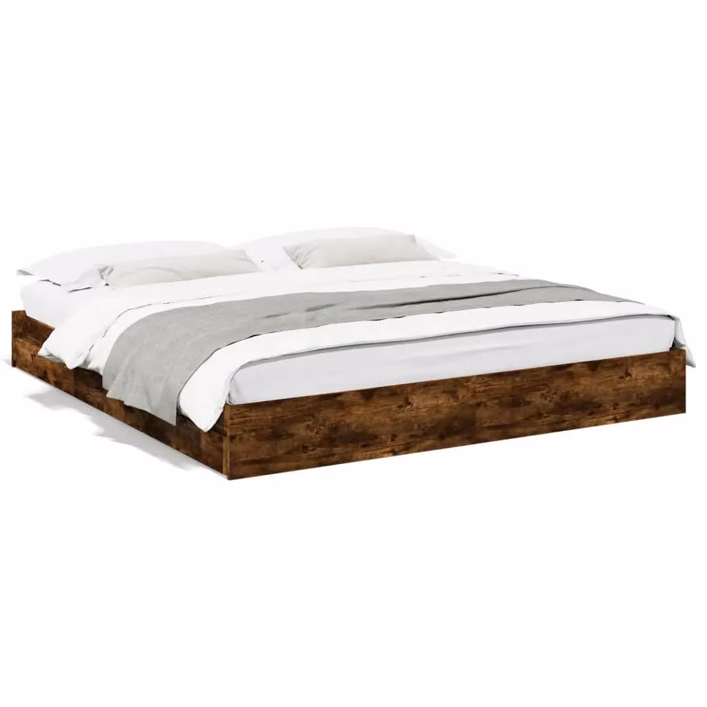 Berkfield Home Super King Bed Frame with Drawers in Smoked Oak Brown, W/D/H: 180 x 200 cm – 2