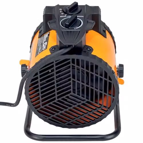 SIP FIREBALL Turbofan 2000 Electric Fan Heater with Overheat Protection and Thermostat, Orange and Silver, W: 21 cm, D: 16 cm, H: 22 cm – 7