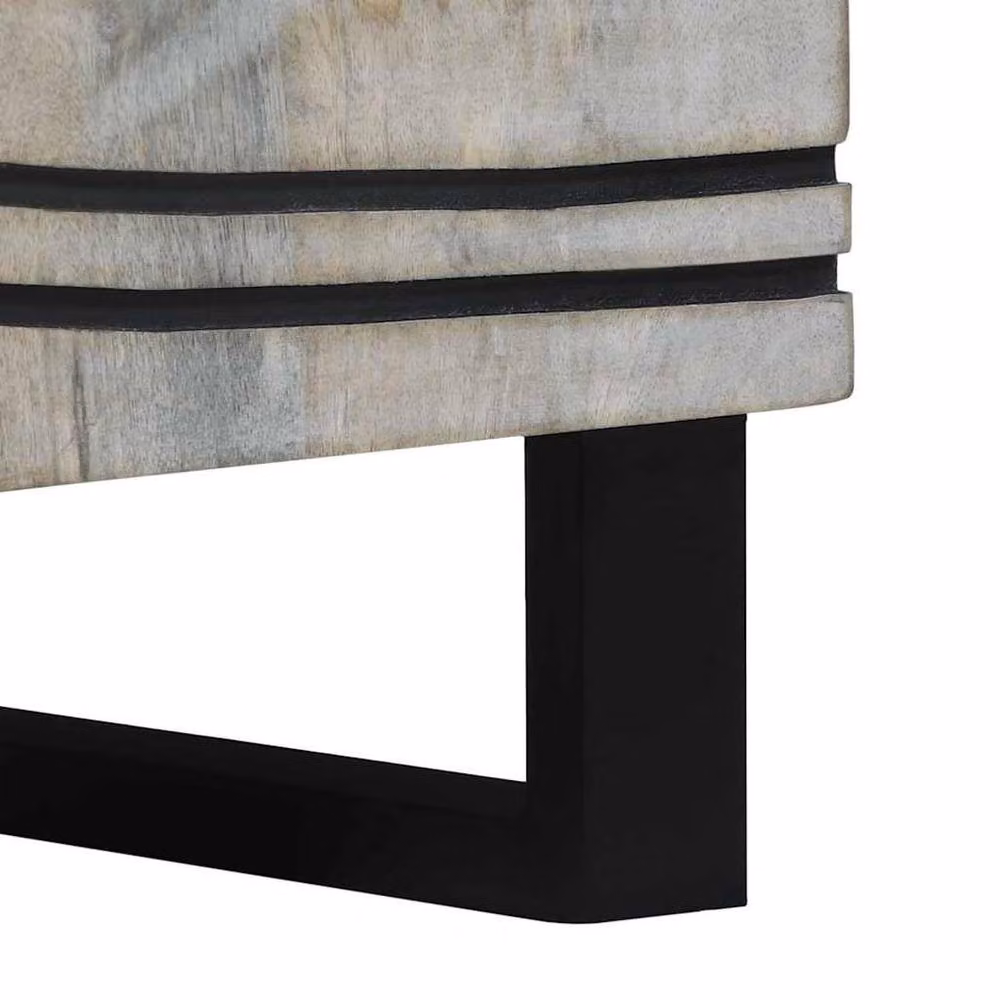 Berkfield Home Modern Bedside Table with Drawer in White and Black, W/D/H: 50 x 33 x 60 cm – 6
