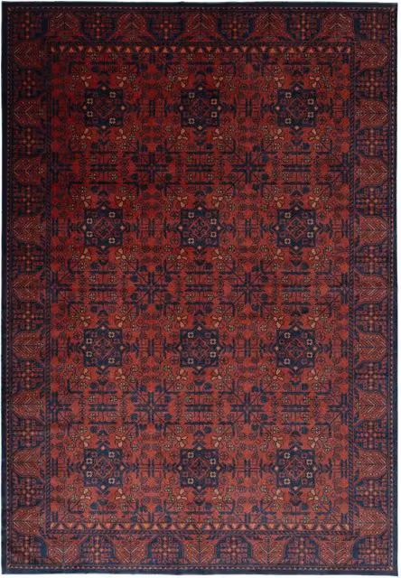 Kukoon Red and Navy Traditional Persian Oriental Area Rug, W: 240 cm, D: 330 cm – 1