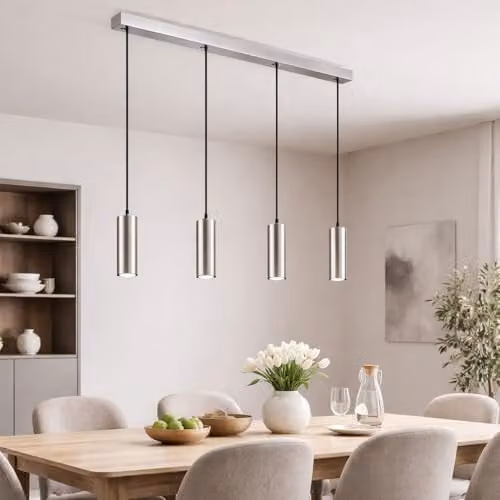 Globo Lighting Modern LED Bar Pendant Light in Chrome, W/D/H: 65 x 6 x 120 cm – 2